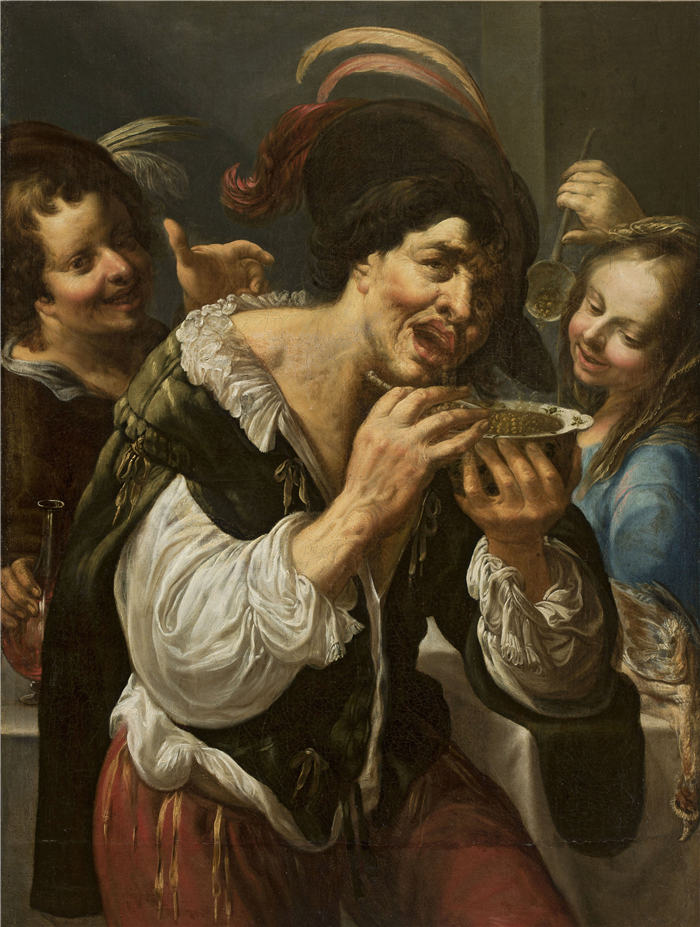 乔治·拉勒曼 (Georges Lallemant，法国画家)作品-吃小扁豆的人