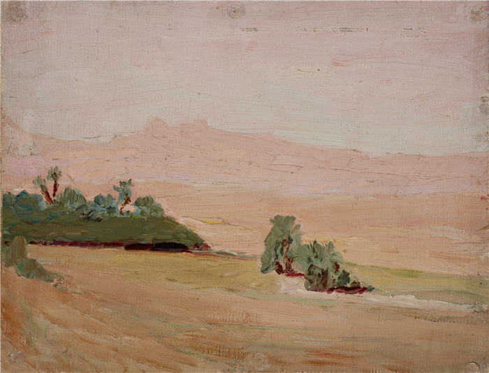 扬·恰格林斯基（Jan Ciągliński ，波兰画家）高清作品-《沙漠（约 1904 年）》