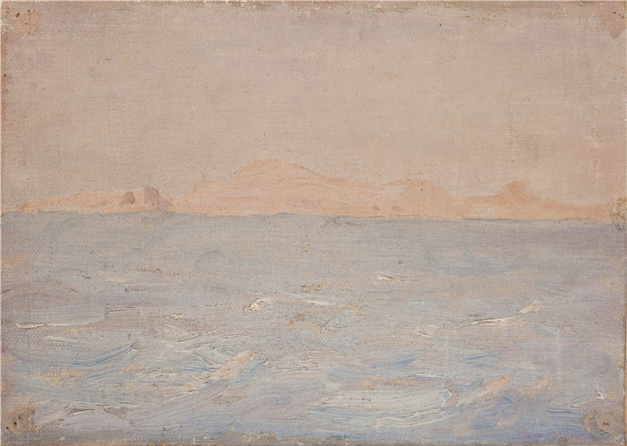 扬·恰格林斯基（Jan Ciągliński ，波兰画家）高清作品-《马耳他（从船上看）（1910 年）》