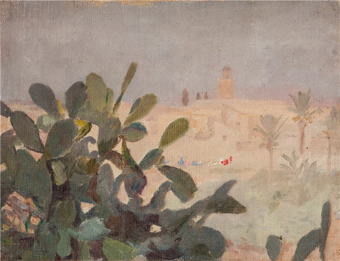 扬·恰格林斯基（Jan Ciągliński ，波兰画家）高清作品-《西班牙（埃尔切）（1899）》