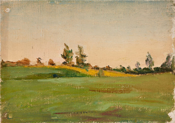 扬·恰格林斯基（Jan Ciągliński ，波兰画家）高清作品-《北方研究（晚上）（1908）》