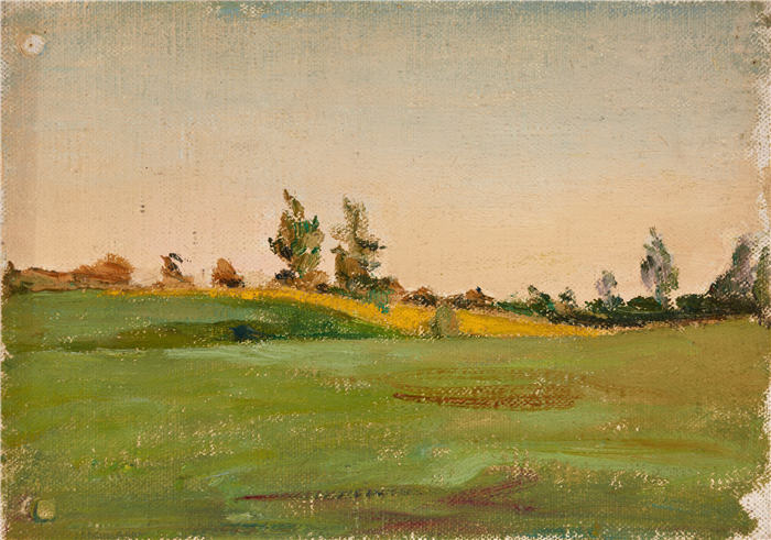 扬·恰格林斯基(Jan Ciągliński ,波兰画家)高清作品-《北方研究(晚上)(1908)》