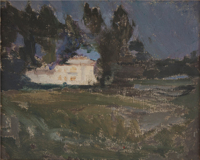 扬·恰格林斯基（Jan Ciągliński ，波兰画家）高清作品-《北方研究（白夜）（1908）(1)》