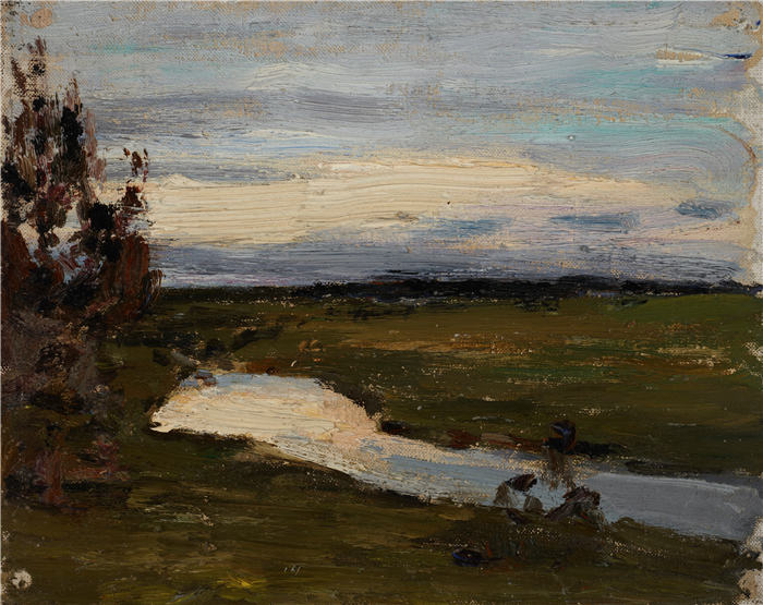 扬·恰格林斯基（Jan Ciągliński ，波兰画家）高清作品-《白夜之河 (1908)》
