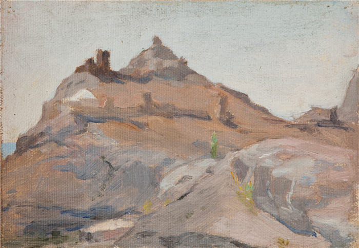 扬·恰格林斯基(Jan Ciągliński ,波兰画家)高清作品-《苏达克 6 (1904)》