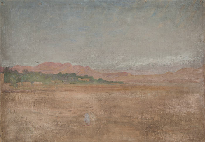 扬·恰格林斯基（Jan Ciągliński ，波兰画家）高清作品-《比斯克拉（沙漠）（1909）》