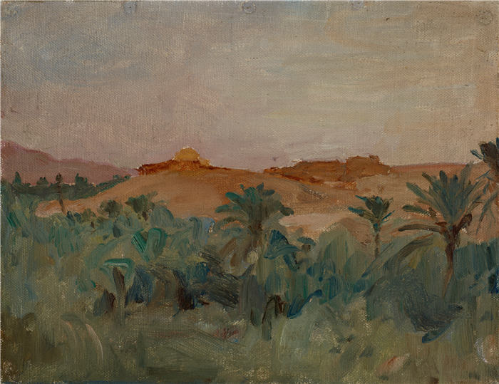 扬·恰格林斯基（Jan Ciągliński ，波兰画家）高清作品-《棕榈树 (1909)》