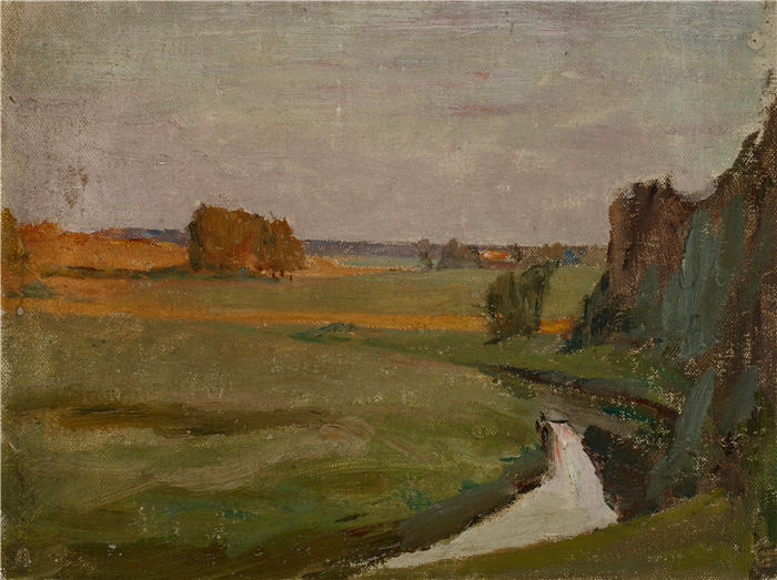 扬·恰格林斯基（Jan Ciągliński ，波兰画家）高清作品-《晚上 (1910)》
