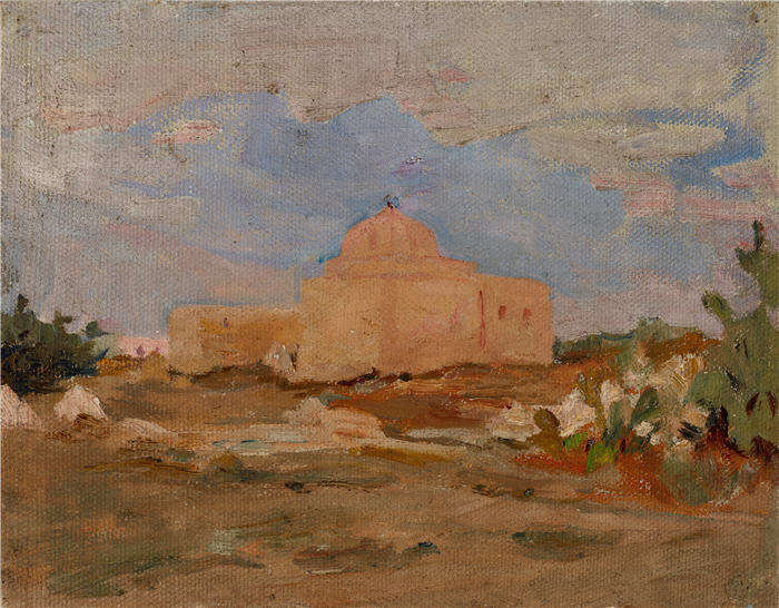 扬·恰格林斯基（Jan Ciągliński ，波兰画家）高清作品-《凯鲁万（宝剑清真寺）（1911 年）》