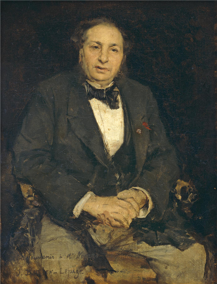 朱尔斯·巴斯蒂安-勒佩奇 （Jules Bastien Lepage，法国画家）高清作品-《西蒙·海姆 (1875)》