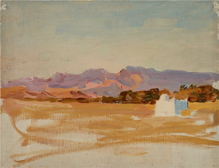 扬·恰格林斯基(Jan Ciągliński ,波兰画家)高清作品-《撒哈拉沙漠(1909)》