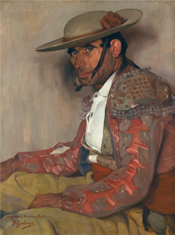 伊格纳西奥·祖洛加 (Ignacio Zuloaga，西班牙画家)高清作品-《斗牛士 'El coriano'》
