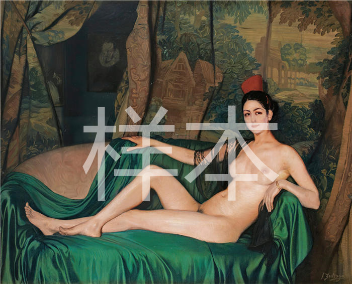 伊格纳西奥·祖洛加 (Ignacio Zuloaga，西班牙画家)高清作品-《苏蒂夫人躺在沙发上》