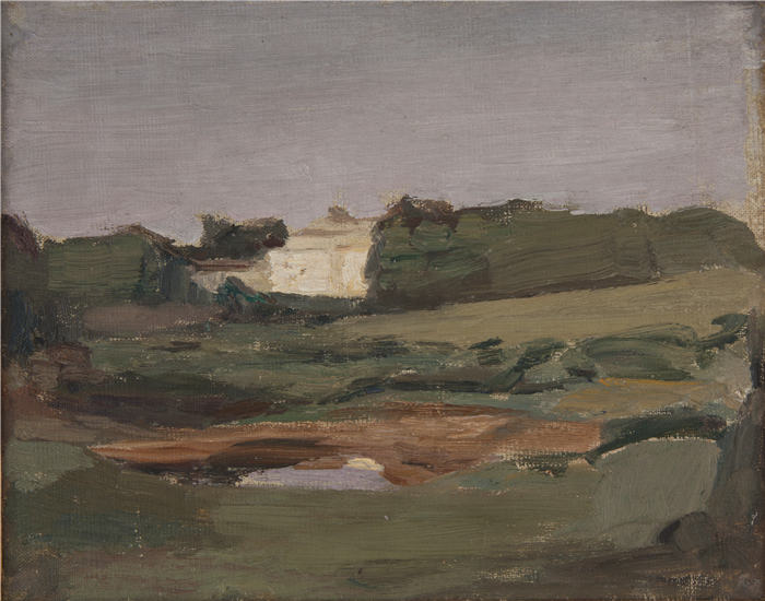 扬·恰格林斯基（Jan Ciągliński ，波兰画家）高清作品-《北方研究（白夜）（1908）(3)》