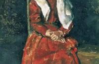 毕加索 作品《赤脚的女孩》