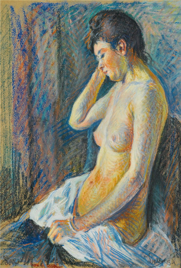马克西米连·卢斯（ Maximilien Luce，法国画家）高清作品-《努阿西斯 (1884)》