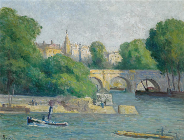 马克西米连·卢斯( Maximilien Luce,法国画家)高清作品-《勒维特英勇 (1926)》