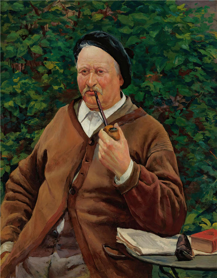 马克西米连·卢斯（ Maximilien Luce，法国画家）高清作品-《艺术家之父（1881年）》