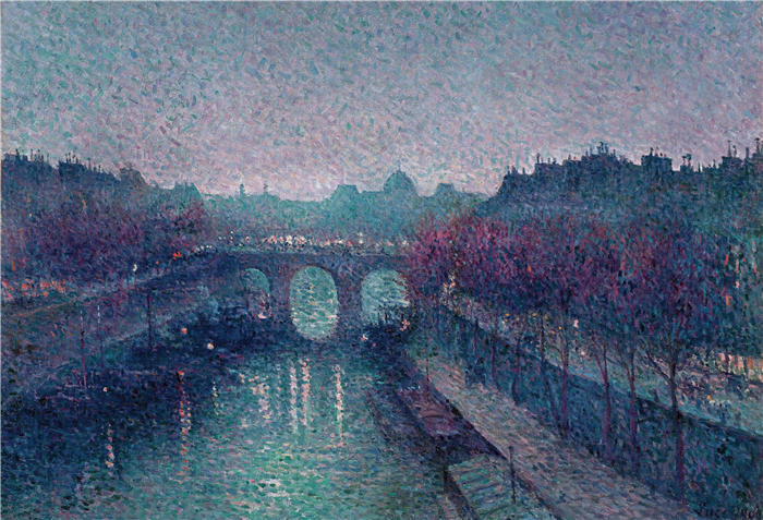 马克西米连·卢斯（ Maximilien Luce，法国画家）高清作品-《拉塞纳河 (1900)》