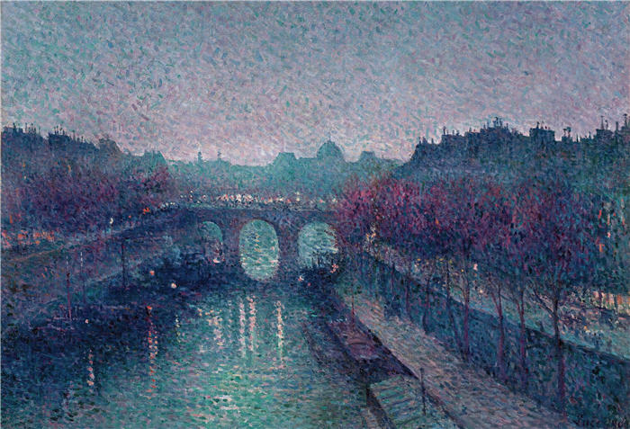 马克西米连·卢斯( Maximilien Luce,法国画家)高清作品-《拉塞纳河 (1900)》