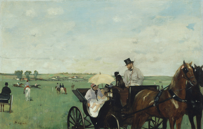 埃德加·德加（Edgar Degas）–在乡村赛马场（1869 年）