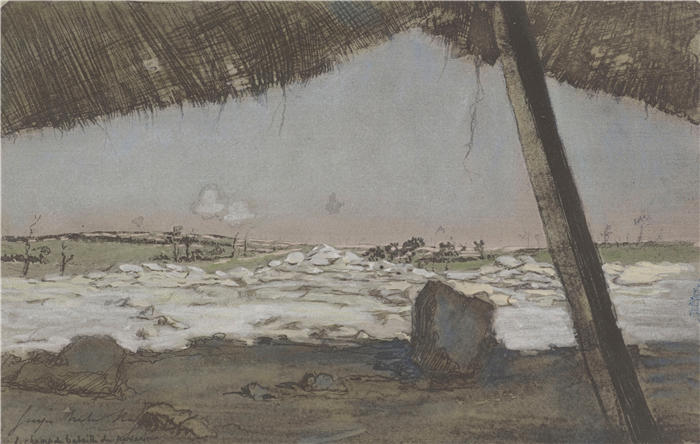 乔治·雨果（Georges Hugo，法国画家）高清作品-《纳瓦林战场（1916-1917）》