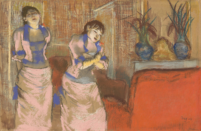 埃德加·德加（Edgar Degas）高清作品–两个女人