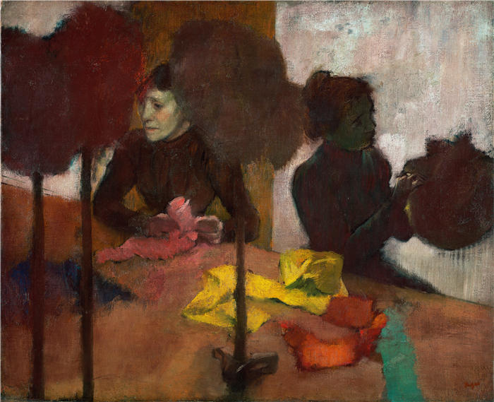 埃德加·德加(Edgar Degas,法国画家)高清作品-《女帽商(1882 年至 1905 年之前)》