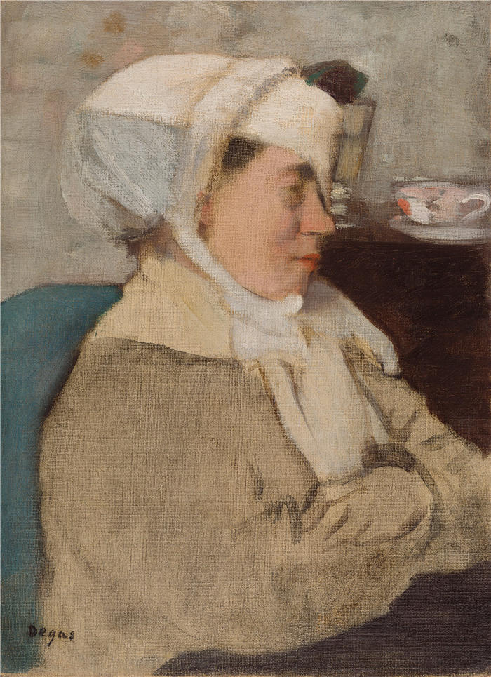 埃德加·德加(Edgar Degas,法国画家)高清作品-《绷带的女人(1872 年至 1873 年)》