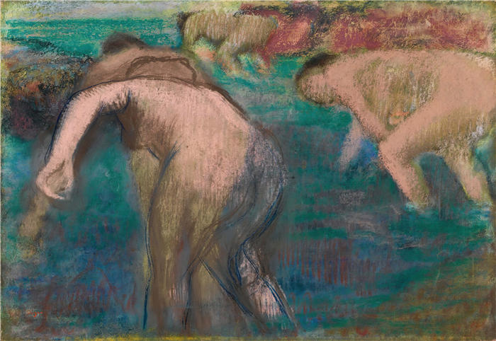 埃德加·德加（Edgar Degas，法国画家）高清作品-《洗澡的女人（约1890-1899）》