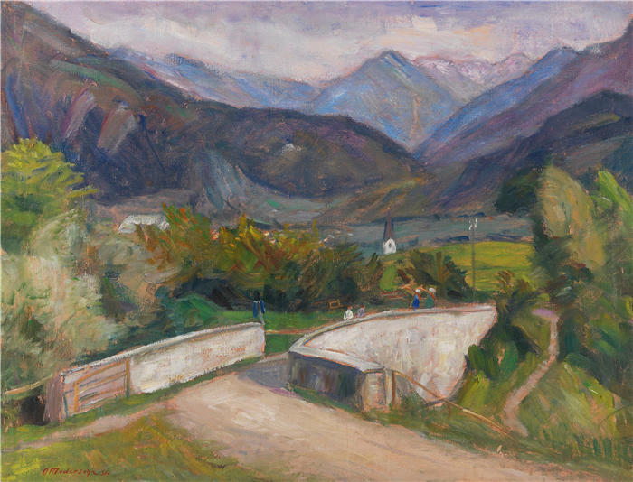 奥托·莫德森（Otto Modersohn，德国画家）高清作品-《盖伦堡之路（1931年）》