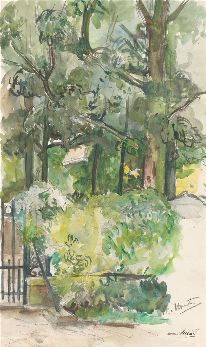 芭芭拉·伊丽莎白·范豪顿（Barbara Elisabeth van Houten，荷兰画家）作品-《花园景观（1872-1950） 》