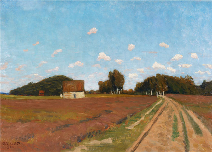 奥托·莫德森（Otto Modersohn，德国画家）高清作品-《伍普斯韦德的夏日（1905年）》