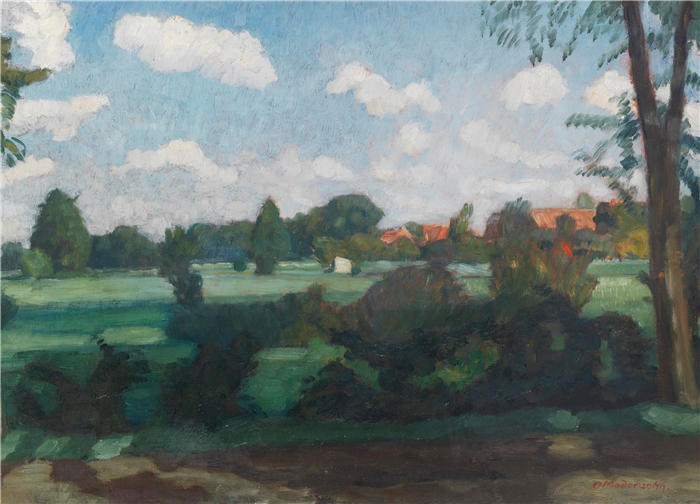 奥托·莫德森(Otto Modersohn,德国画家)高清作品-《费舍尔胡德夏季奥运会(1920年)》