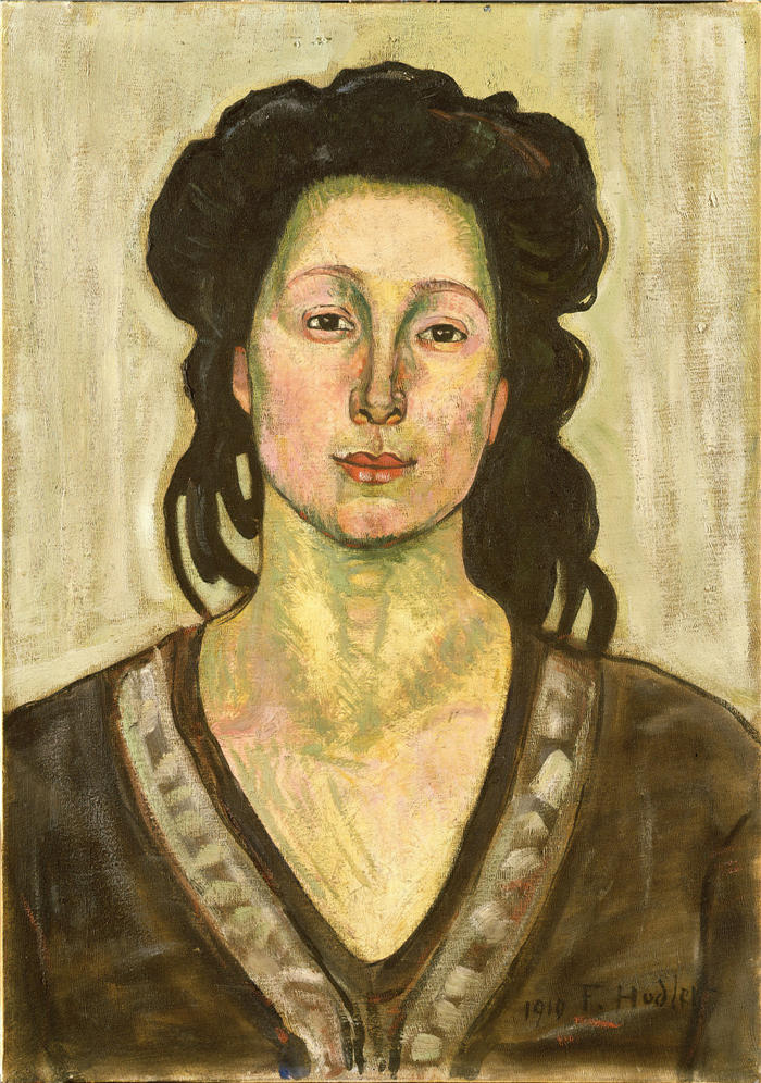 费迪南德·霍德勒（Ferdinand Hodler，瑞士画家）高清作品-《一个女人 (1910)》