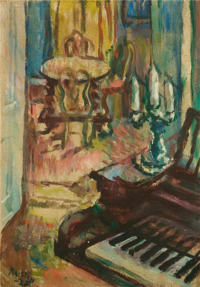 路德维格·卡斯滕（ Ludvig Karsten，挪威画家）高清作品-《室内 (1925)》