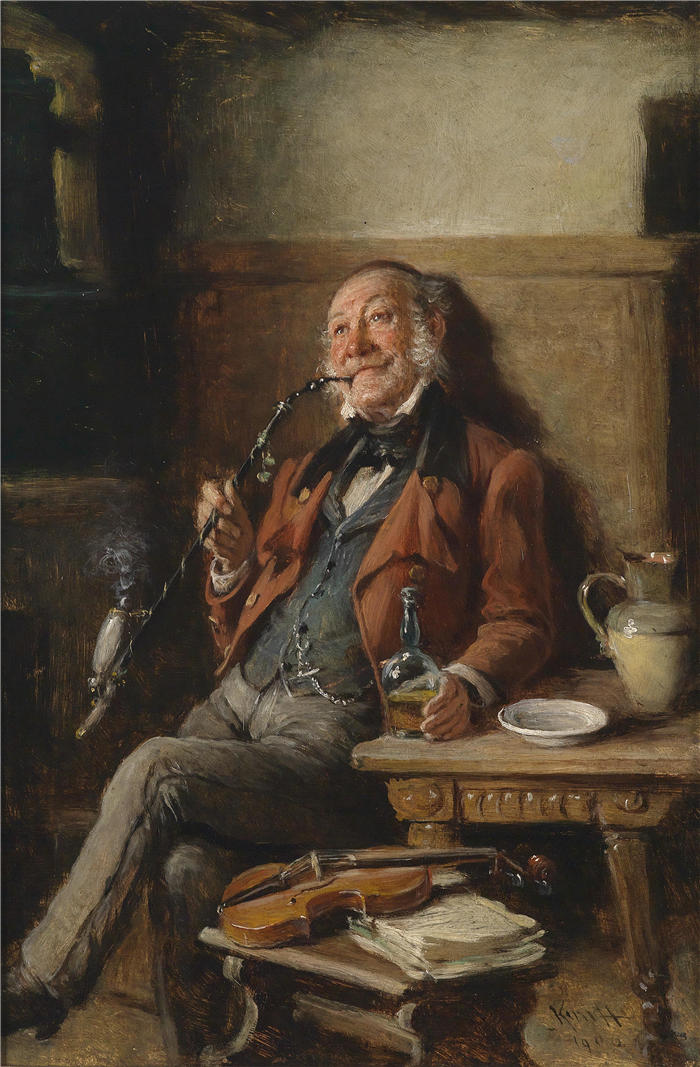 赫尔曼·阿明·冯·克恩 (Hermann Armin von Kern，奥地利画家) 作品-音乐节 (1906)