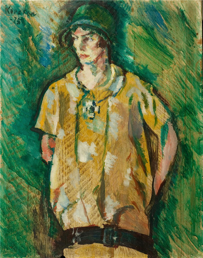 路德维格·卡斯滕（ Ludvig Karsten，挪威画家）高清作品-《艺术家的女儿（1925）》