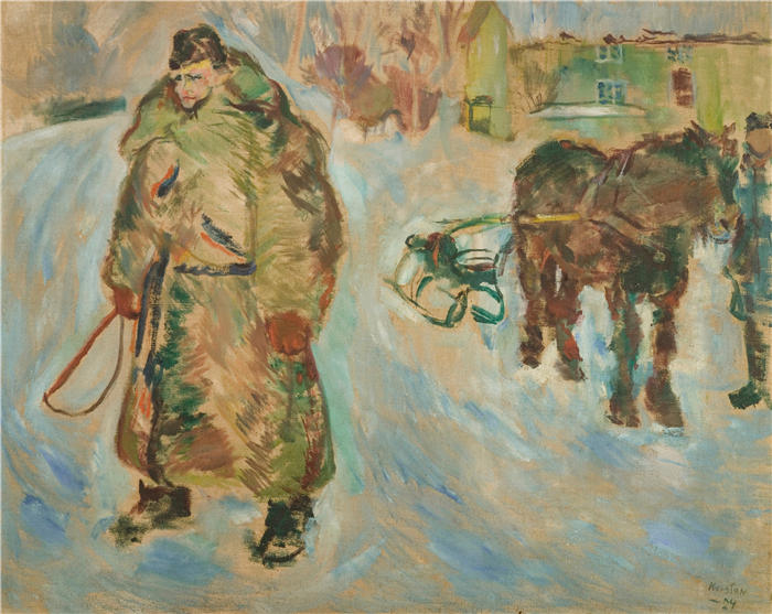 路德维格·卡斯滕（ Ludvig Karsten，挪威画家）高清作品-《戈赛尔·克努特·C·朗加德（1924）》