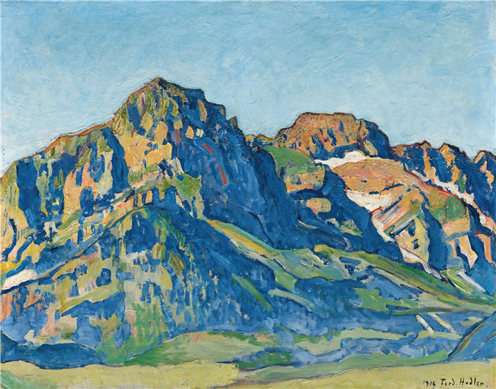 费迪南德·霍德勒(Ferdinand Hodler,瑞士画家)高清作品-《白牙模具(1916)》