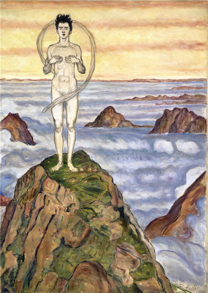 费迪南德·霍德勒（Ferdinand Hodler，瑞士画家）高清作品-《无限远景（约 1903 年）》