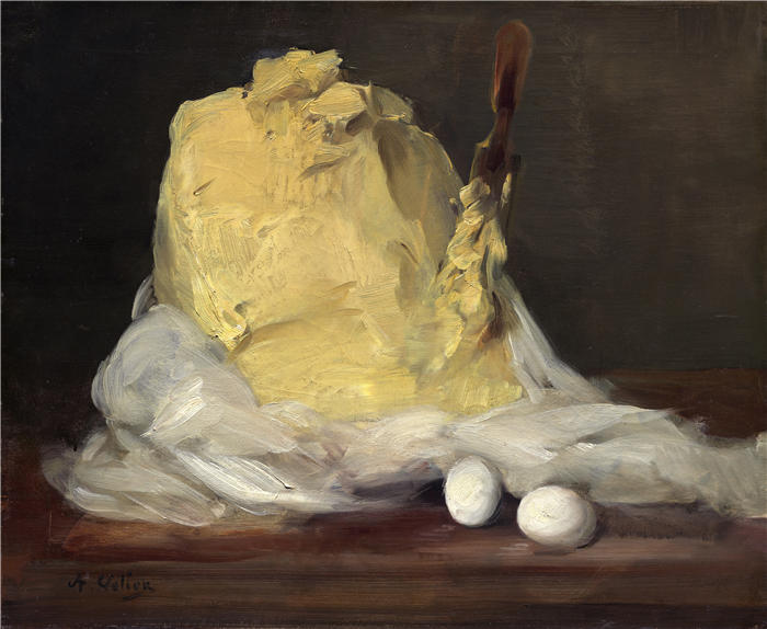安托万·沃隆（Antoine Vollon，法国画家）高清作品-《黄油堆（1875-1885）》