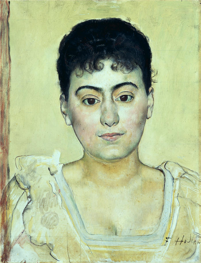 费迪南德·霍德勒(Ferdinand Hodler,瑞士画家)高清作品-《德 R 夫人的肖像》