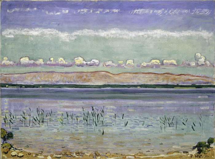 费迪南德·霍德勒（Ferdinand Hodler，瑞士画家）高清作品-《日内瓦湖与侏罗山 (1911)》