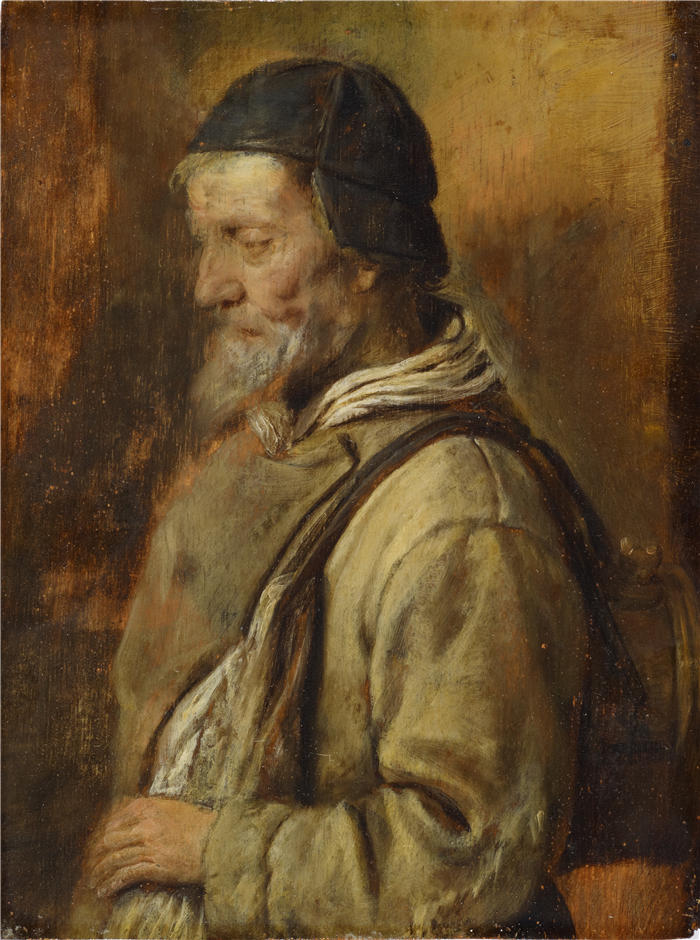 阿德里安·布劳尔(Adriaen Brouwer,荷兰画家)-高清作品-《双角和大酒杯的农民(1630 年代) (1)》