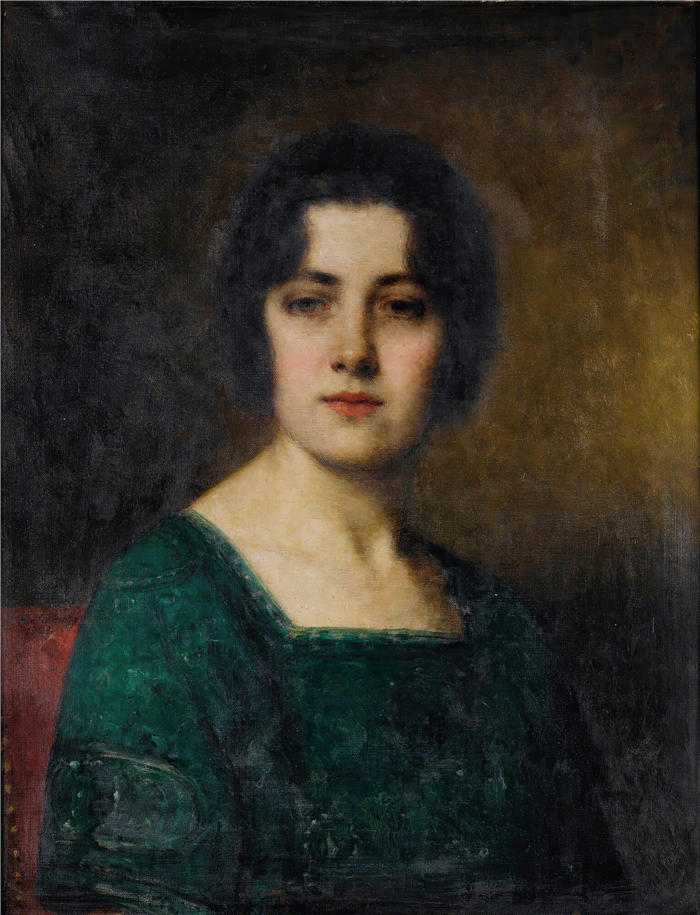 阿列克谢·哈拉莫夫（Alexei Harlamoff，俄罗斯画家）-《费雷特夫人的肖像 (1921)》