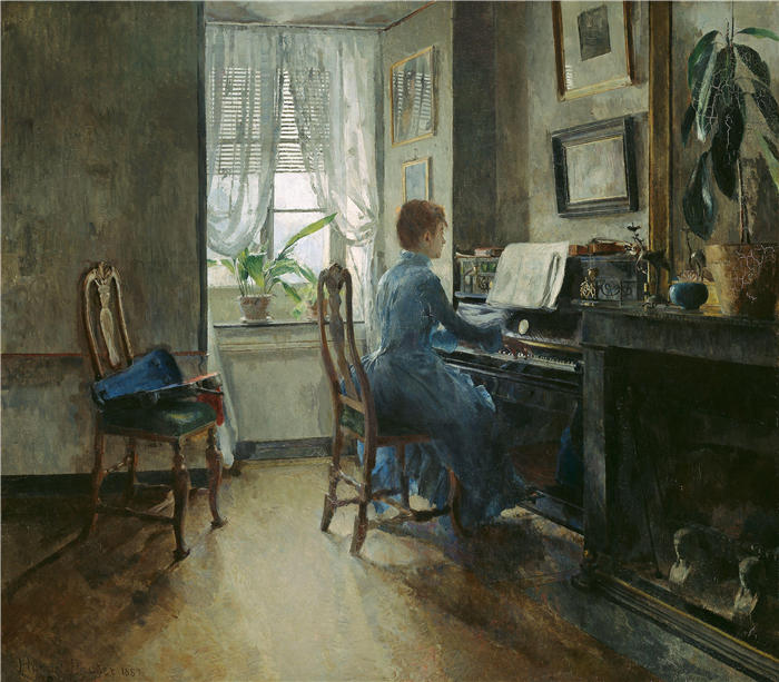 哈丽特·贝克尔（Harriet Backer，挪威画家）高清作品-《切兹莫伊 (1887)》