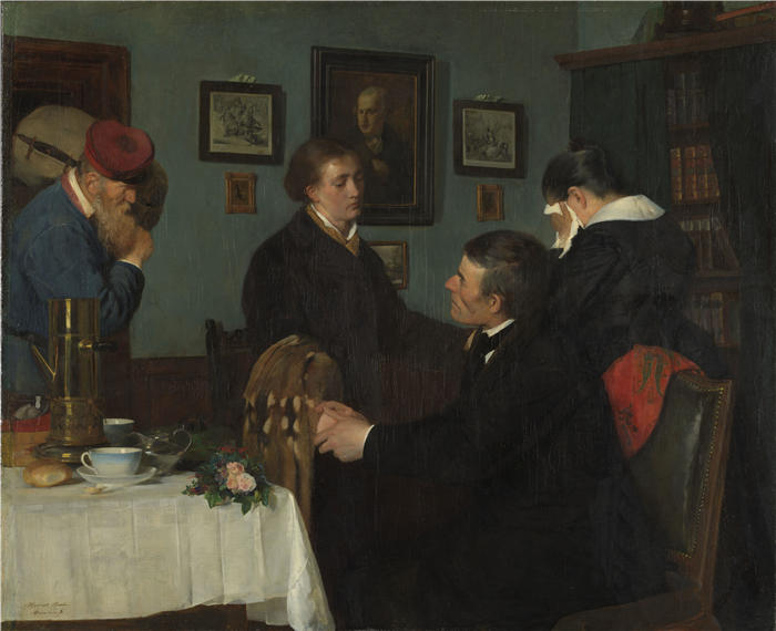哈丽特·贝克尔（Harriet Backer，挪威画家）高清作品-《告别 (1878)》