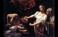 卡拉瓦乔《砍下荷罗孚尼头颅的犹滴》 卡拉瓦乔油画作品