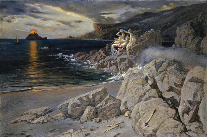 恩斯特·施蒂克伯格（Ernst Stückelberg，瑞士画家）高清作品-《警笛 (1899)》